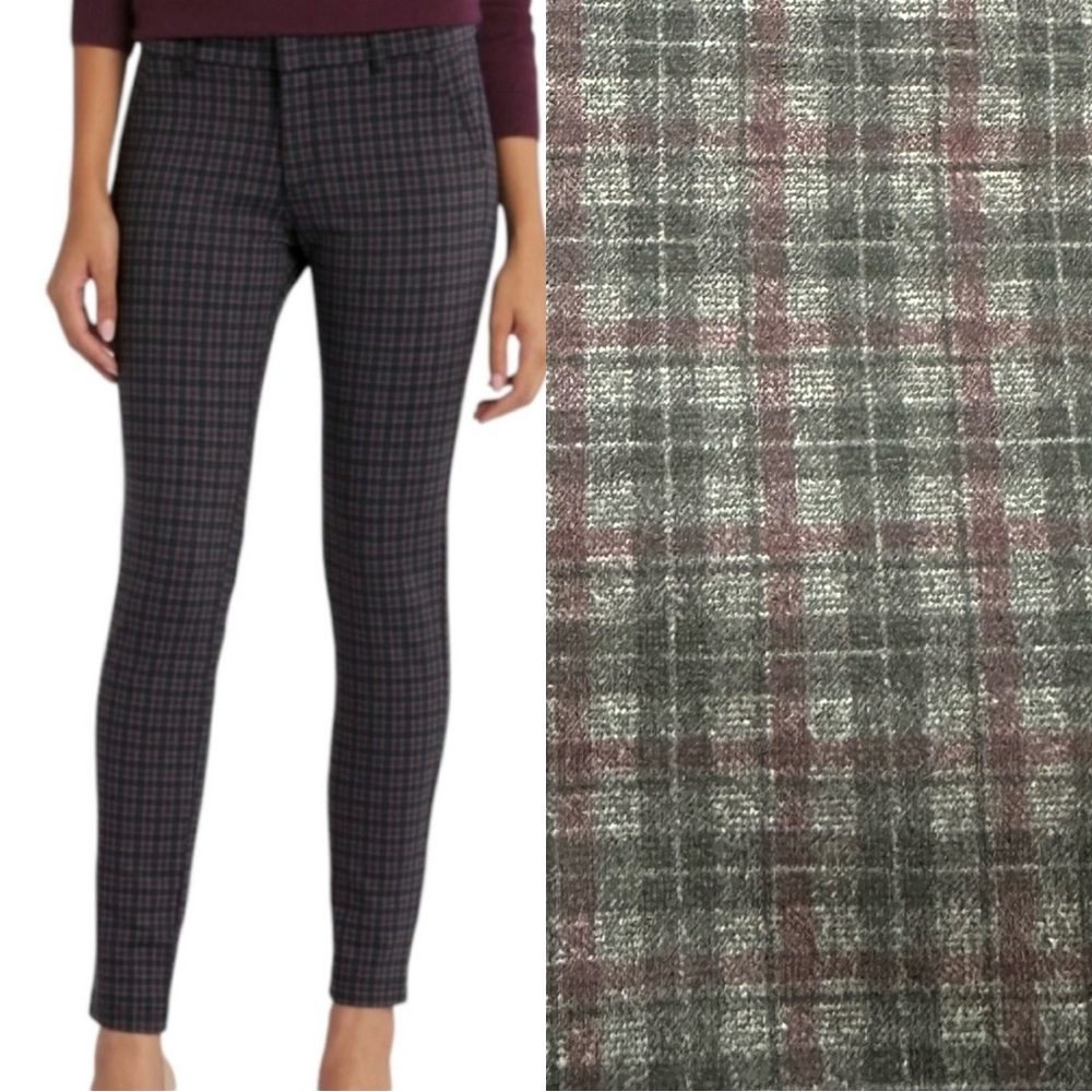 Kut From The Kloth NWOT Elyse Printed Slim Straight Leg Pant Dark Grey Size 12